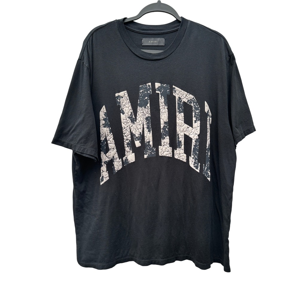 Amiri Black Distressed Arch Logo Graphic T-Shirt XL